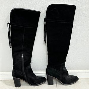 Franco Sarto Black Over the Knee Boots
